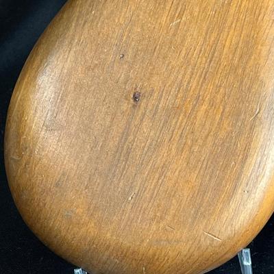 Rare 19th C Antique Hollow Wood Powder Flask