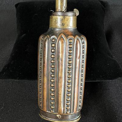 19th C Double Well 3 way Small Powder Flask