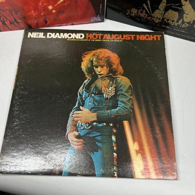 Vintage Lot of Neil Diamond Records The Jazz Singer, Gold, & Hot August Night