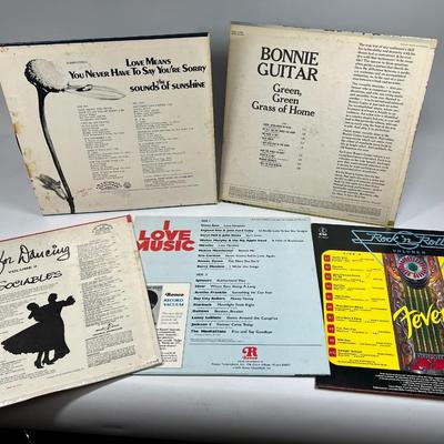 Lot of Vintage Compilation Vinyl Records Dancing, Rock N Roll Fever, & More