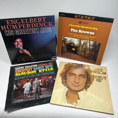 Vintage Vinyl Records Barry Manilow, Lloyd Thaxton, The Browns & More