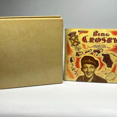 Pair of Vintage Bing Crosby Vinyl Record Sets Favorite Hawaiian Songs & A Musical Autobiography
