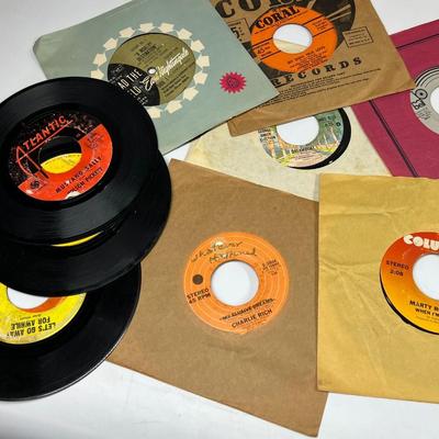 Vintage Lot of Miscellaneous 45 RPM Vinyl Records