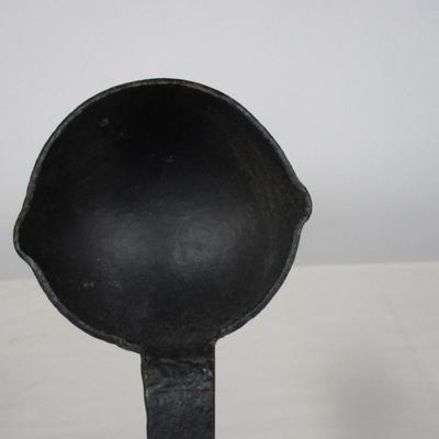 Vintage Cast Metal Smelting Ladle