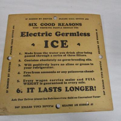 Beard Ice Co. Advertising Placard