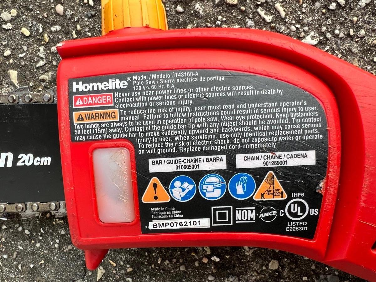 Homelite electric pole hedge trimmer rocklery