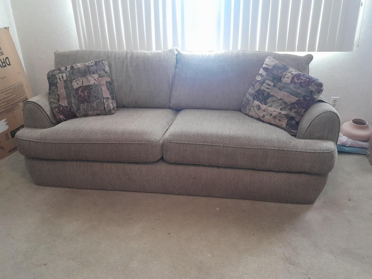 Two cushion Sofa with removable back cushions