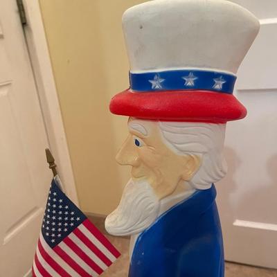 Uncle Sam Blow Mold Statues