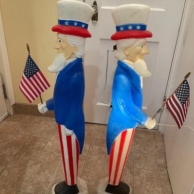 Uncle Sam Blow Mold Statues