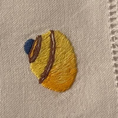 Vintage Hand Stitched Sea Shell Linen Napkins