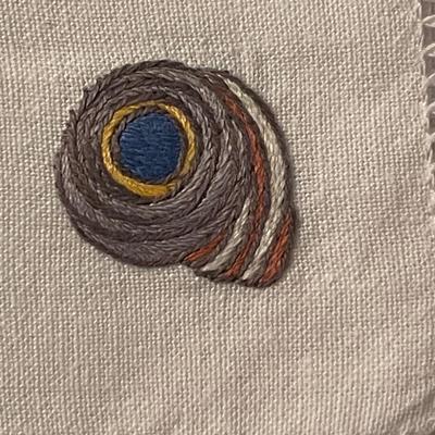 Vintage Hand Stitched Sea Shell Linen Napkins