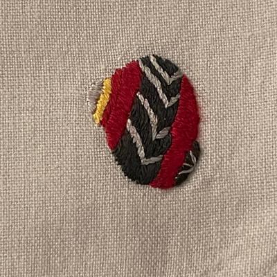 Vintage Hand Stitched Sea Shell Linen Napkins