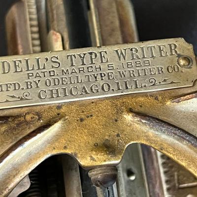 C 1889 Antique O'Dell's Typewriter - curious indeed