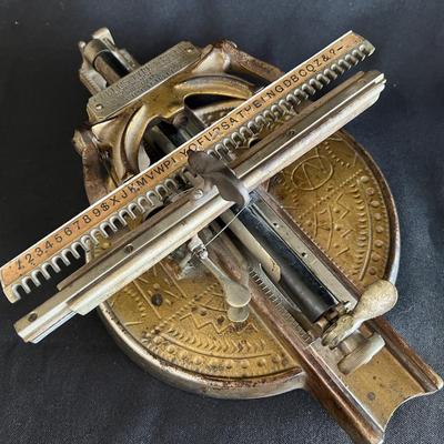 C 1889 Antique O'Dell's Typewriter - curious indeed