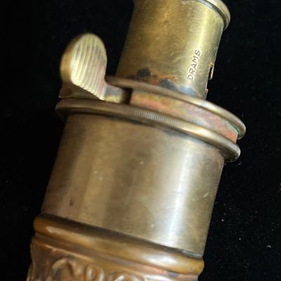 19th C Beautifully Decorated Powder Flask with Horses