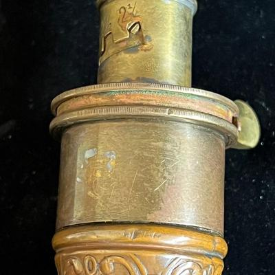 19th C Beautifully Decorated Powder Flask with Horses