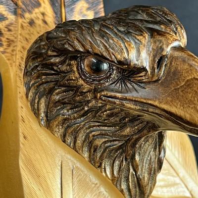 Signed William Rogers Jennings Eagle Hawk Sculpture