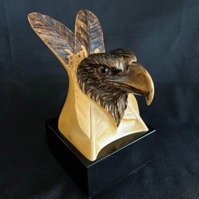 Signed William Rogers Jennings Eagle Hawk Sculpture