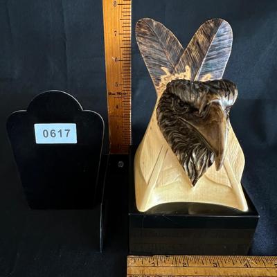 Signed William Rogers Jennings Eagle Hawk Sculpture