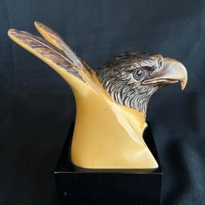 Signed William Rogers Jennings Eagle Hawk Sculpture