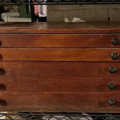 Vintage 5 Drawer Wooden Box