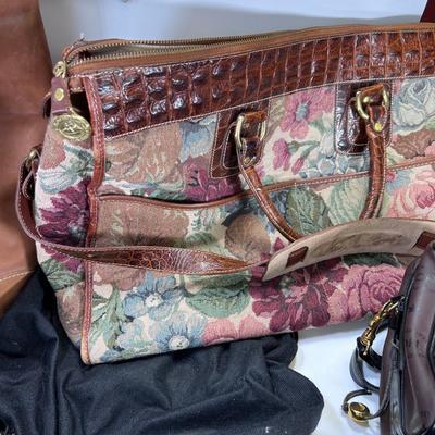 Designer Leather purses and satchel.