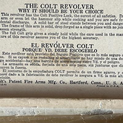 Antique Colt Pistol Box (empty) for Official Police .38