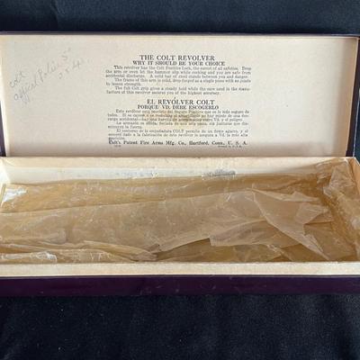 Antique Colt Pistol Box (empty) for Official Police .38