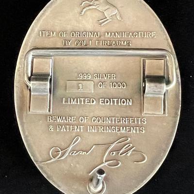 Rare Colt Fine Silver .999 buckle First Issue in the edition