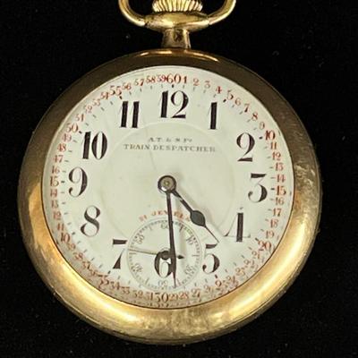 Train Dispatcher Pocket Watch Engraved 25 yr Case