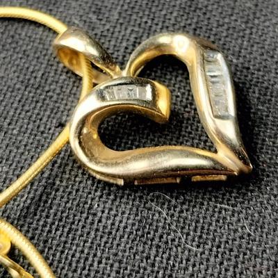 Diamond Heart on 14K Gold Chain
