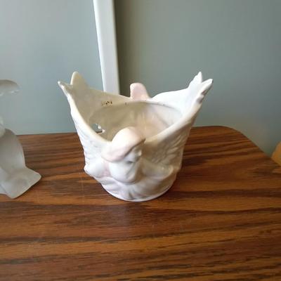 ANGEL FIGURINES-CANDLE HOLDER AND VASE