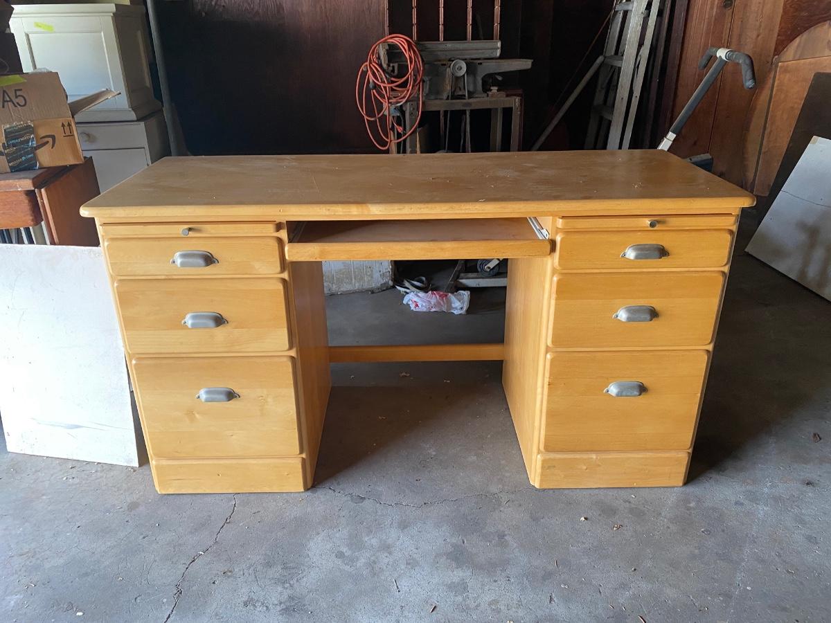 Light Finish Wood Desk ARCADIA