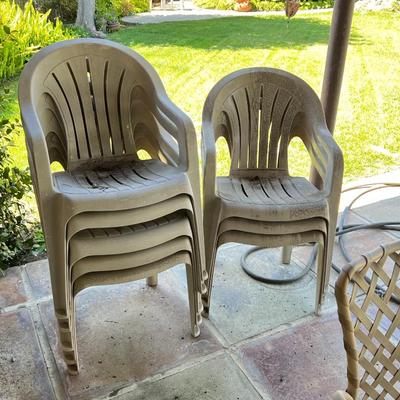 Plastic Patio Chair Lot - ARCADIA
