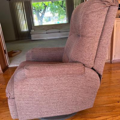 Brown Rustic Swiveling Recliner Lounge Chair - ARCADIA