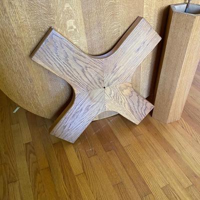 Oak Wood Pedestal Table - ARCADIA