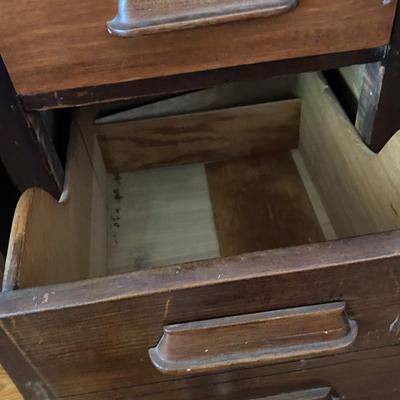 Large Vintage Wood Desk - ARCADIA