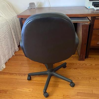 Black Office Wheeled Chair with Arm Rests - ARCADIA