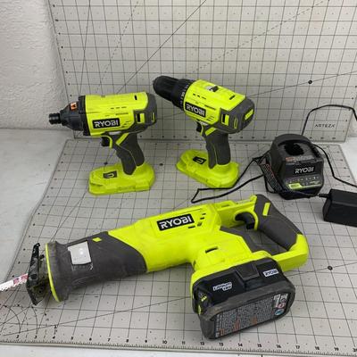 #16 Ryobi Tool Set battery + charger included