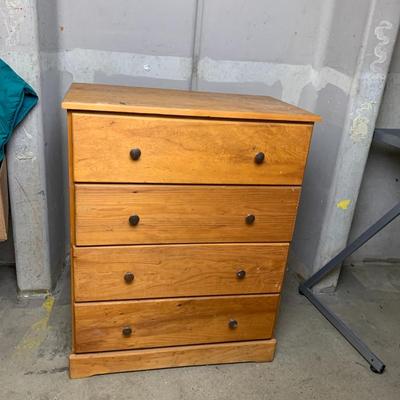 #49 Wood Four Drawer Dresser