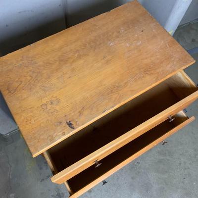 #49 Wood Four Drawer Dresser
