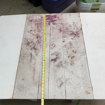 #73 White Fold Up Wooden Table