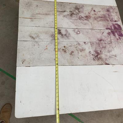 #73 White Fold Up Wooden Table