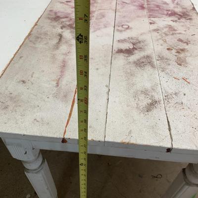 #73 White Fold Up Wooden Table