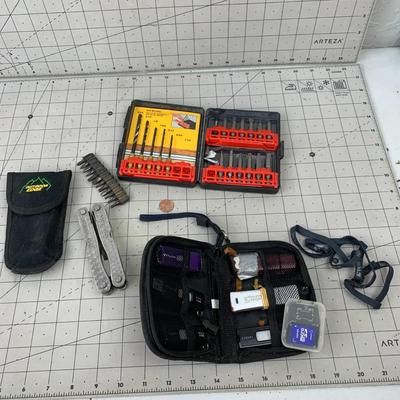 #126 Drill Bit Heads, Flash Drives and Outdoor Knife