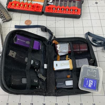 #126 Drill Bit Heads, Flash Drives and Outdoor Knife