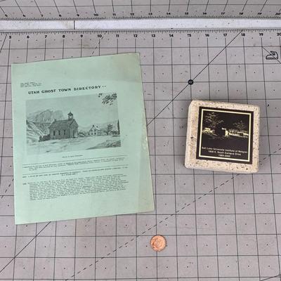#149 Utah Ghost Town Directory and SLC Religion Institue Plaque