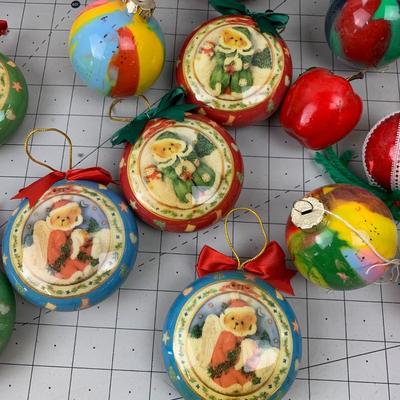 #152 Teddy Bear, Tie Dye and Coca Cola Ornaments