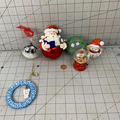 #154 Christmas Ornaments: Santa, 1994 Teddy Bear and The Manger
