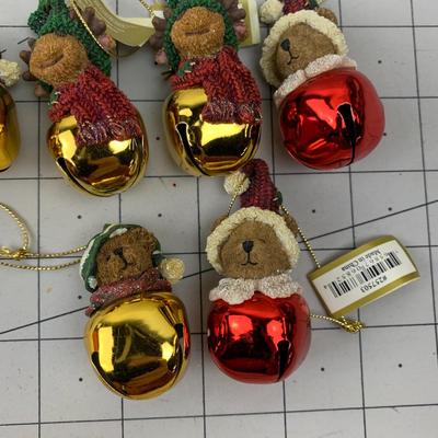 #157 Christmas Ornaments: Bear and Moose Bells